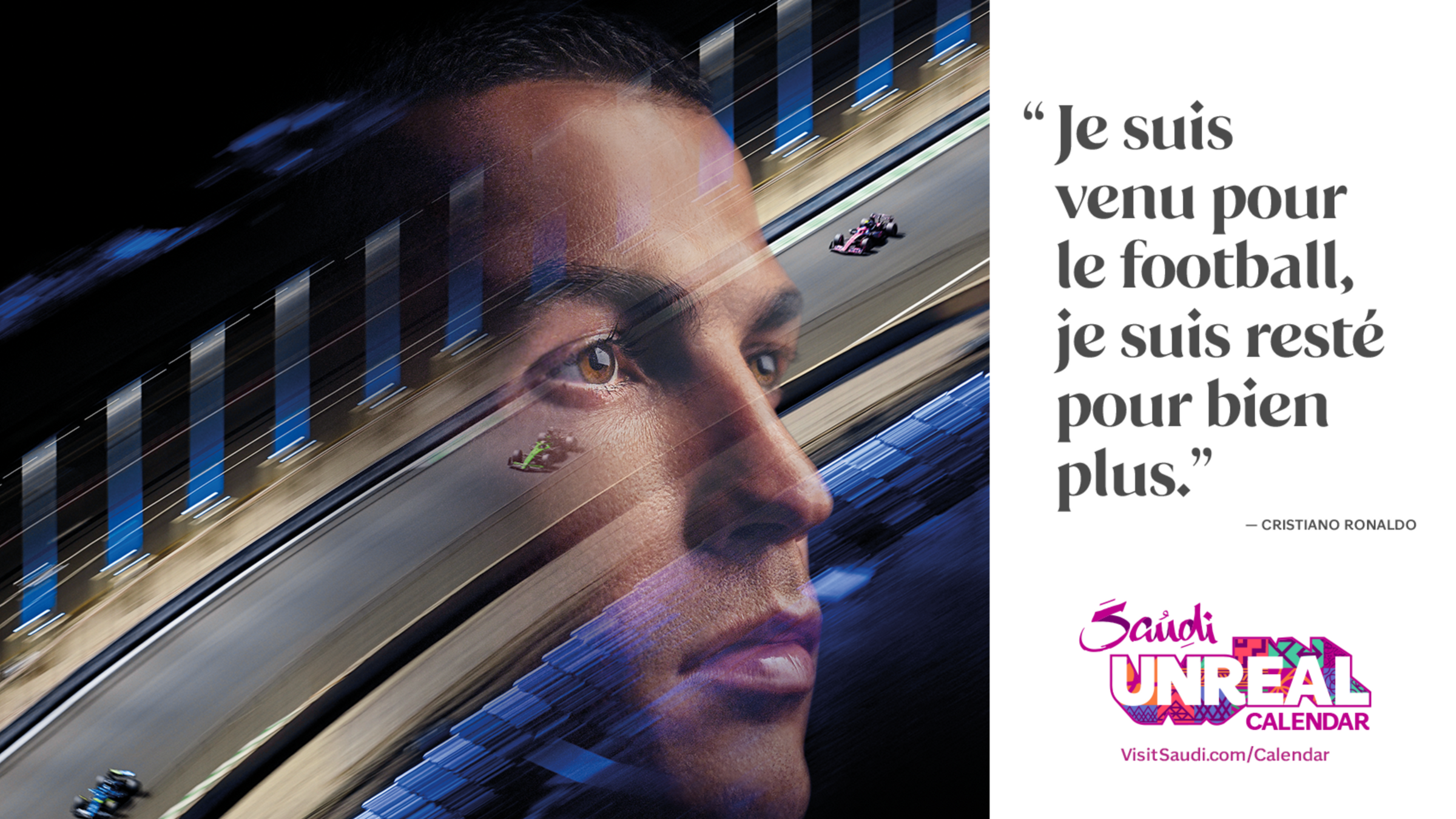 Visit Saudi — campagne UNREAL Calendar avec Cristiano Ronaldo